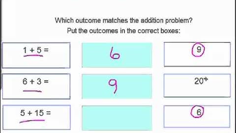 MathABC.com: Addition: Match the answers with the addition problems