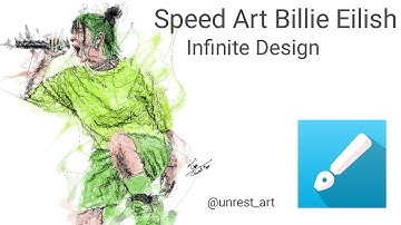 Speed Art Billie Eilish (scribble art) with Infinite Design