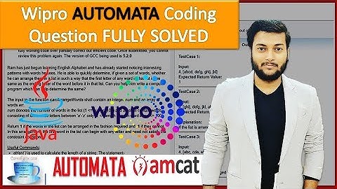 #6. Wipro Automata Coding Question Fully Solved with Detailed Explanation in Java