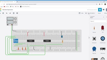 Boolean Expression Implementation in Tinkercad