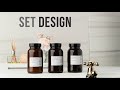 Design a set for lifestyle product photography and videos using household items