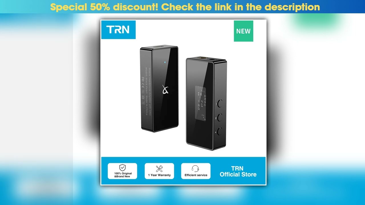 TRN Black Pearl DAC HiFi DACAmp chip Earphone Amplifie New 2025 Version