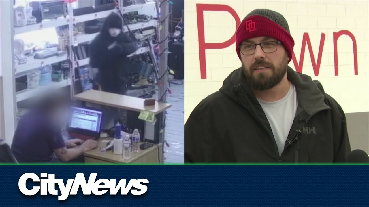 Edmonton pawn shop owner shot in armed robbery - YouTube