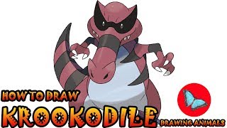 How To Draw Krookodile Pokemon | Drawing Animals