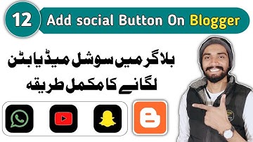 How to Add social Media links on blogger || blogger me social linking kaise kare [Urdu/Hindi]
