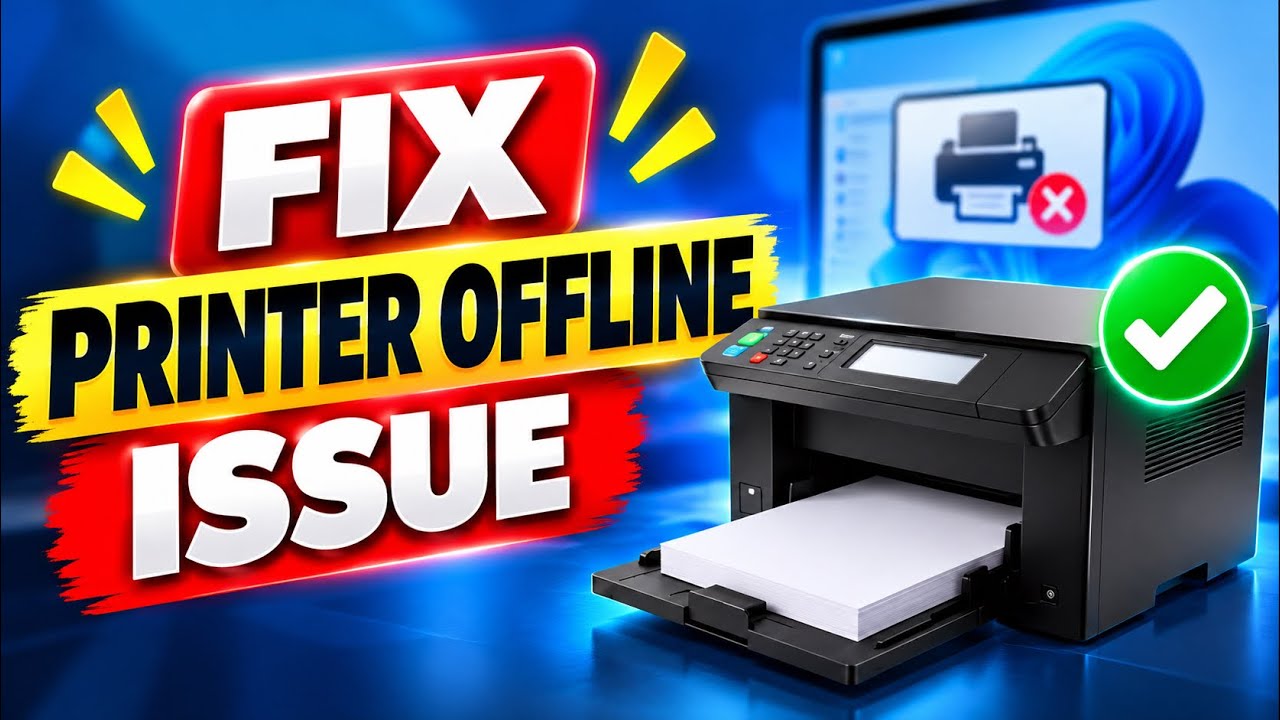 How to fix printer Offline issue in Windows 10/11 - YouTube