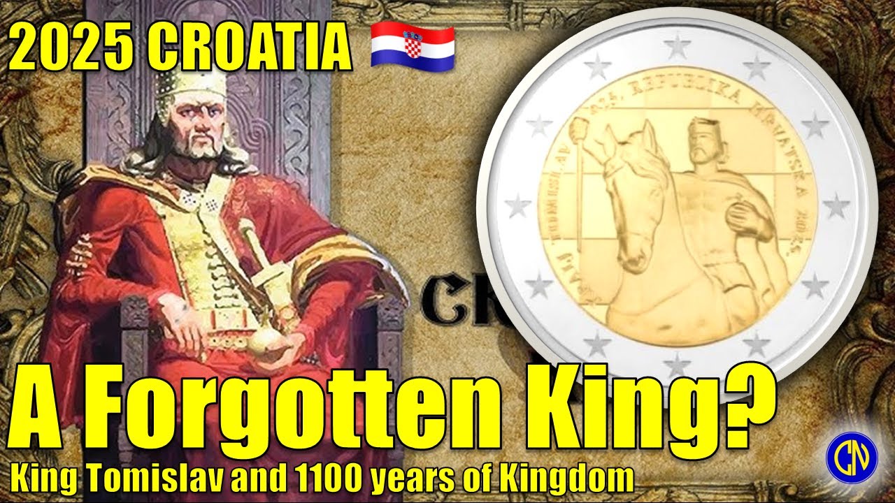 #84: 2 евро 2025 Хорватия 🇭🇷 Король Томислав 👑 Коллекционная монета – Забытое королевство?