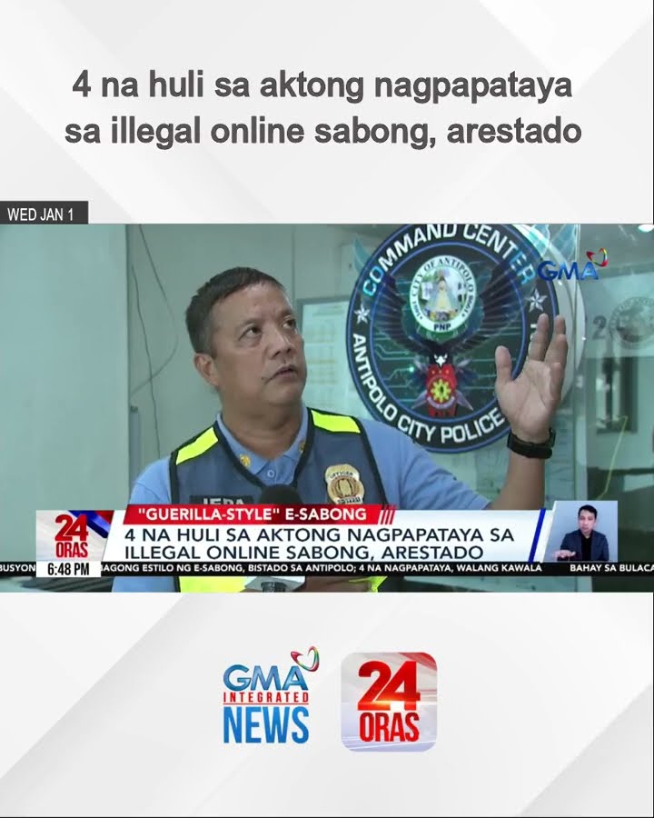 4 na huli sa aktong nagpapataya sa illegal online sabong, arestado | 24 Oras