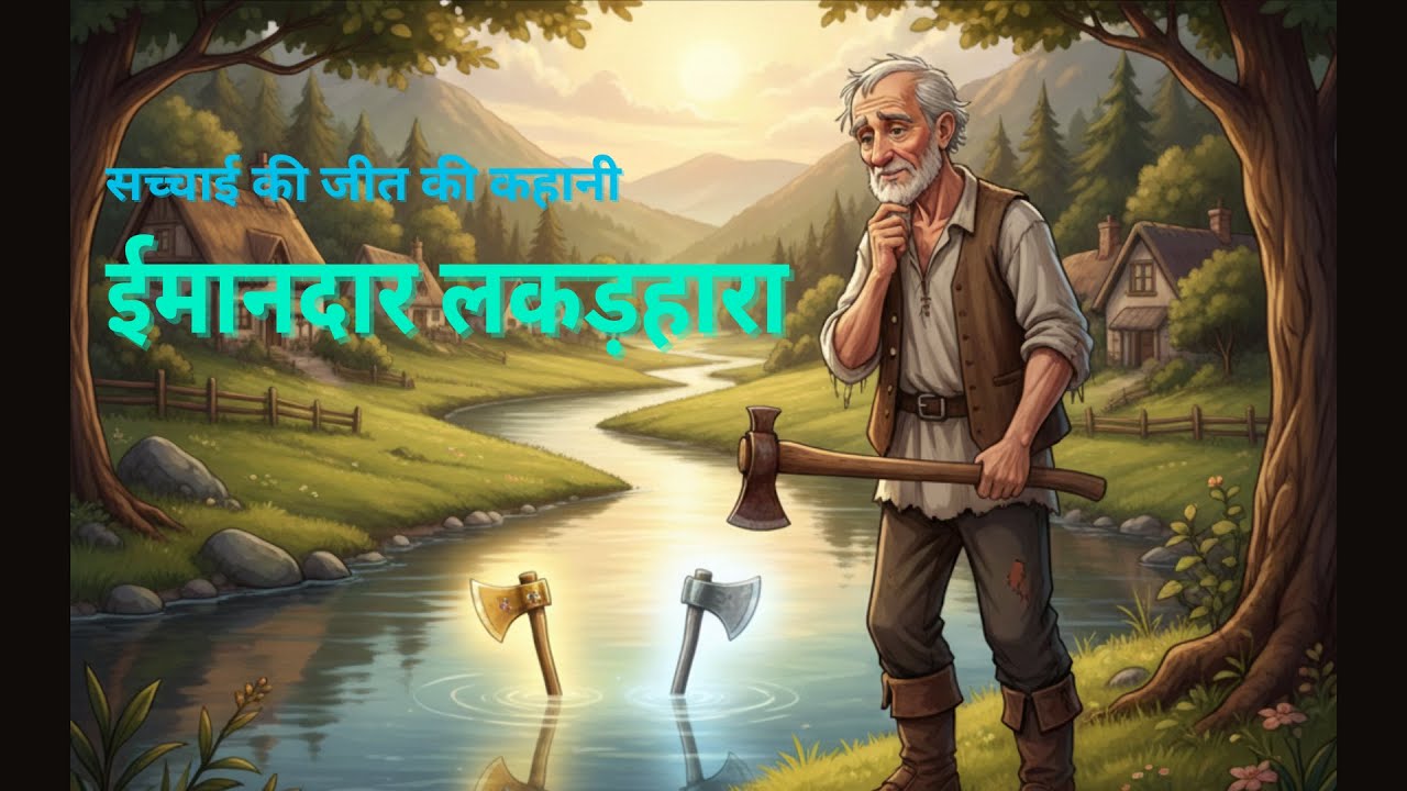 ईमानदार लकड़हारा |  ईमानदार लकड़हारे की कहानी | The Honest Woodcutter Story| The Stories Hub