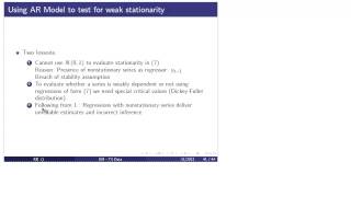 ECON61001 - Testing for Stationarity/Nonstationarity