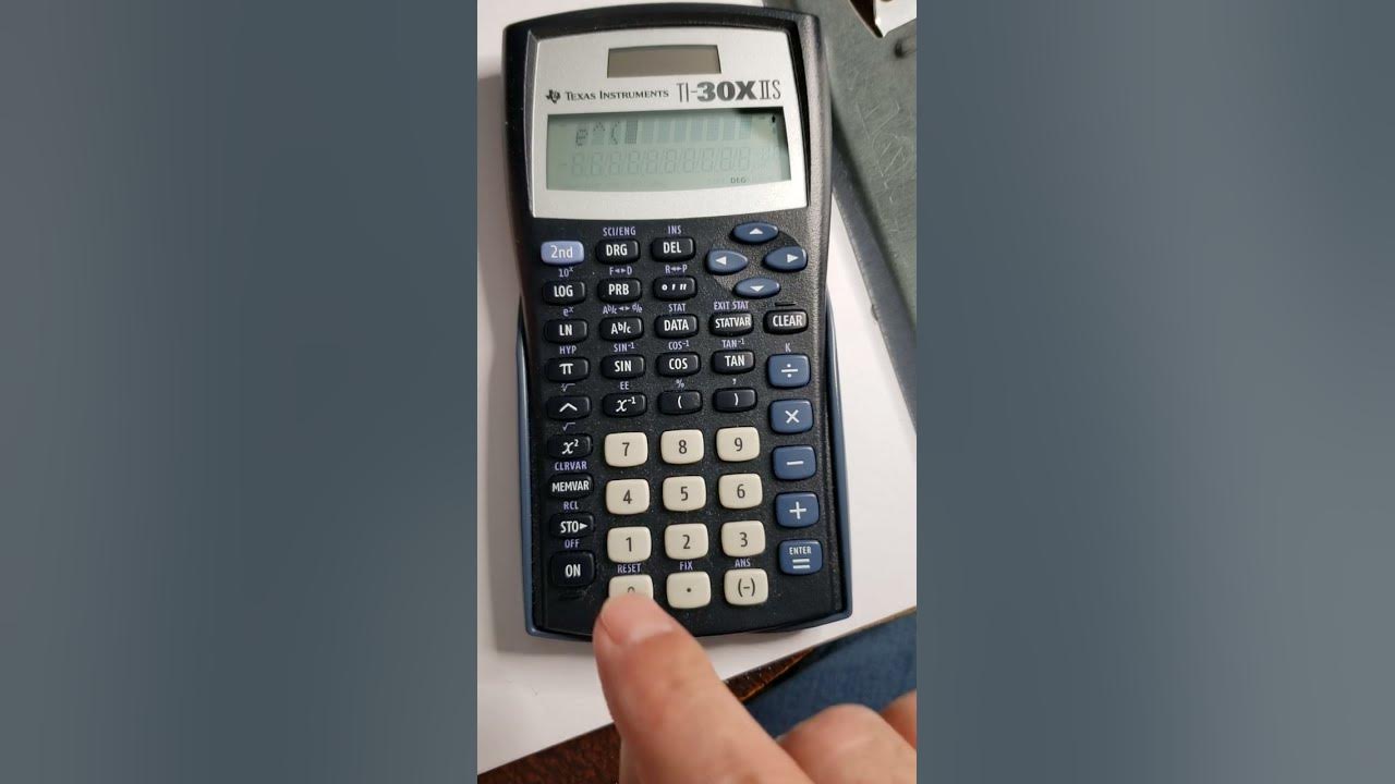 Where is the e button on my ti 30xiis calculator youtube