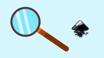 Flat design illustration of magnifying lens in inkscape || Inkscape illustrations by Rashid