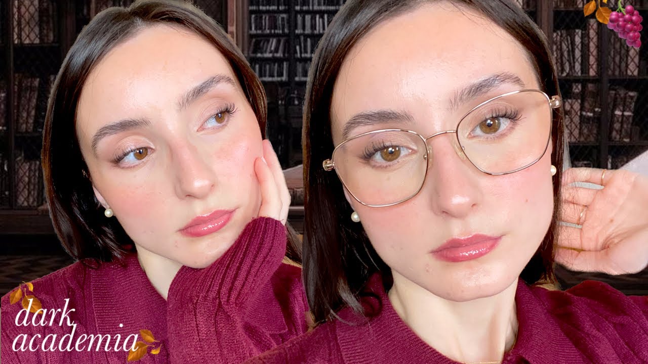 Dark Academia Makeup Look 🍇🍂 Berry & Mauve Tones + Soft Smokey Eye | No Talking & Relaxing