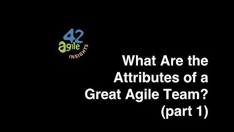 agile42 Insights: What Are the Attributes of a Great Agile Team? (part 1)