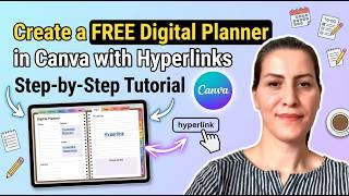 Create a FREE Digital Planner in Canva with Hyperlinks Step-by-Step Tutorial