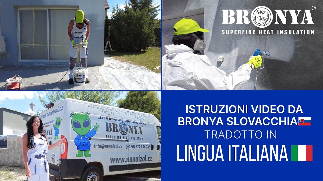 Istruzioni video da Bronya Slovacchia «Come applicare il nano isolamento termico Bronya su una casa»