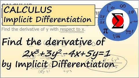 Calculus - Implicit Differentiation: A Basic Example #3
