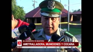 Felcn Incautó Ametralladoras, Municiones Y Cocaína En Un Domicilio En Montero