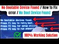 !FIXED! Error No Bootable Device Found / dell laptop no boot device found