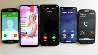 iPhone 14 Pro Max vs iPhone vs Barbie Galaxy A02s X incoming call