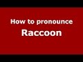 How to pronounce Raccoon (American English/US) - PronounceNames.com