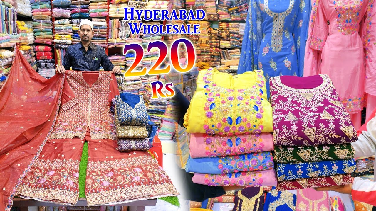 Hyderabad Wholesale Special Low price Rs.220 Fancy Suits New Collection || Khateeja Suit ||