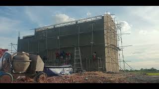 Plastering exterior wall | Bird's house | Construction #work #building #construction #home #house