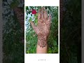 simple front hand mendi design for girls ✨🌿#bridalmehndi #mendi #shortsvideo