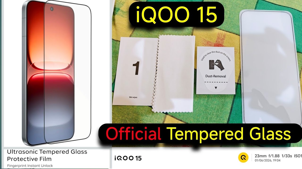 How to apply IQOO 15 Tempered Glass ।। Ultrasonic Fingerprint Support । Official  #iqoo15
