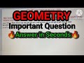 Geometry Important Question ✅| 📚SSC CGL 2025 | 🎯Top 100 Questions | #ssc #motivation