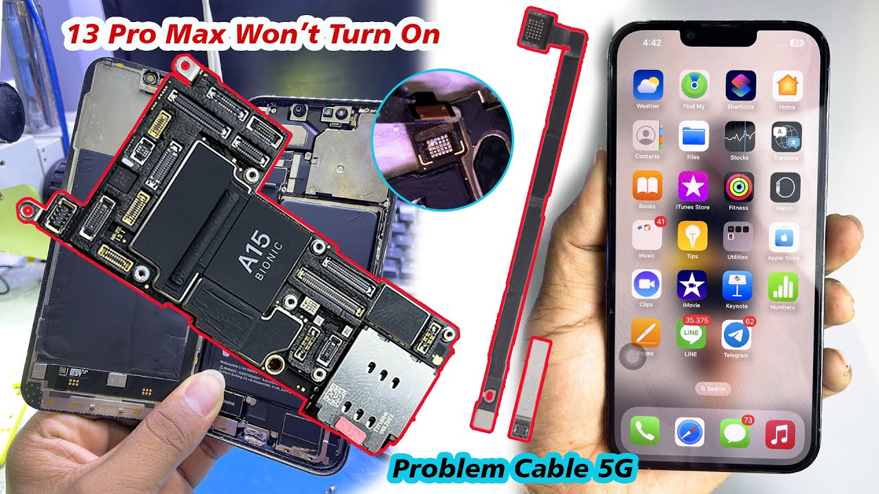 iPhone 13 Pro Max Won't Turn on No Power Problem Cable 5G - YouTube
