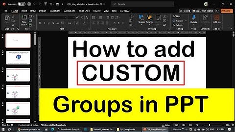 How to add custom groups to PowerPoint
