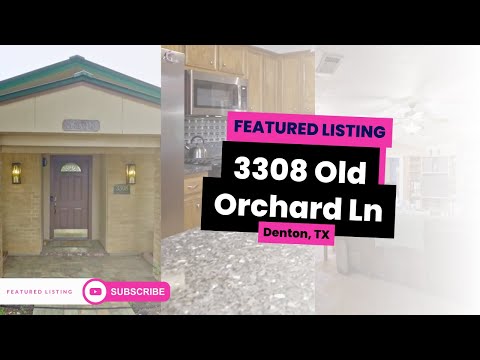 3308 Old Orchard Ln, Denton, TX home video tour