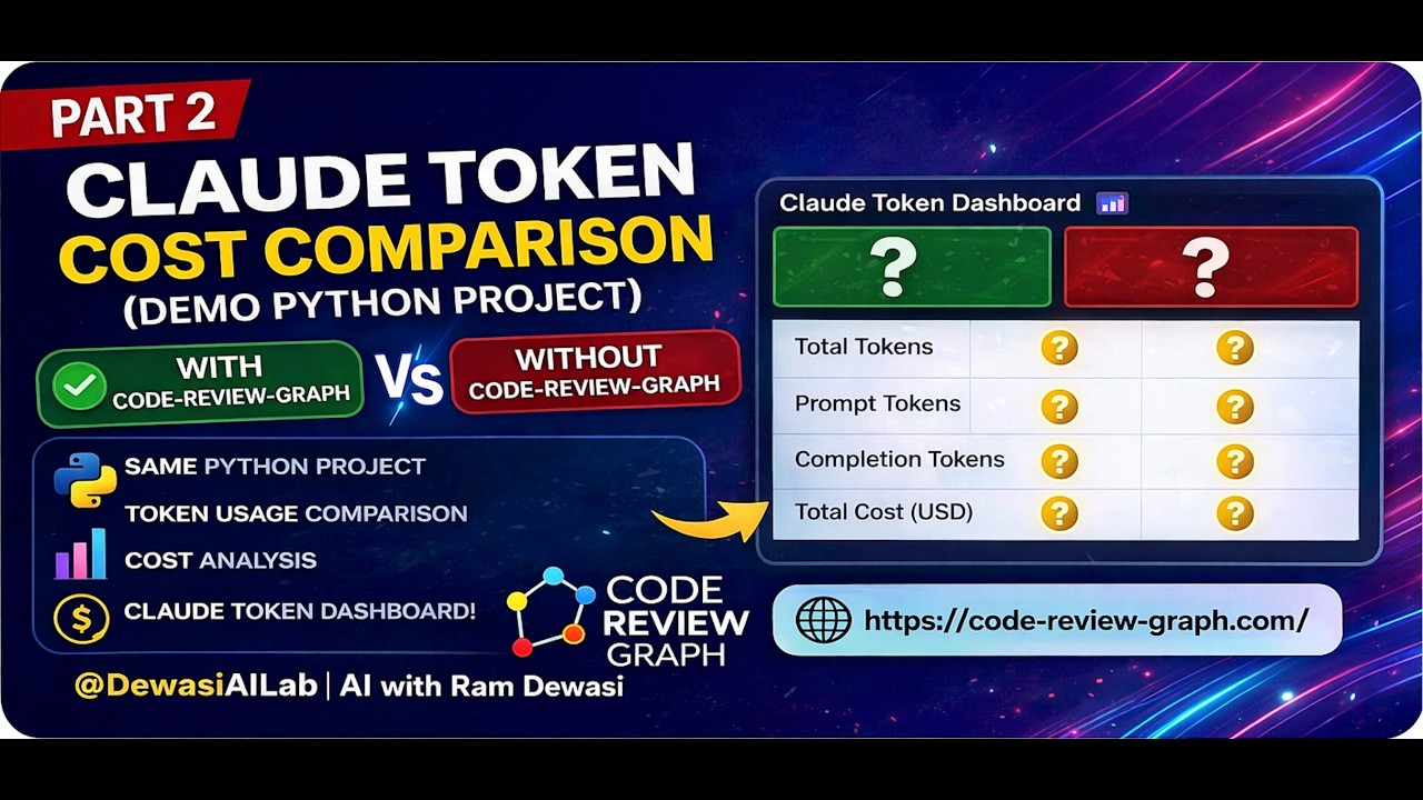 Claude Token Cost Comparison 🔥 (With vs Without Code-Review-Graph ...