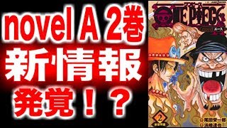 【ワンピース】novel A 2巻 新世界編 のあらすじ＆新情報＆考察