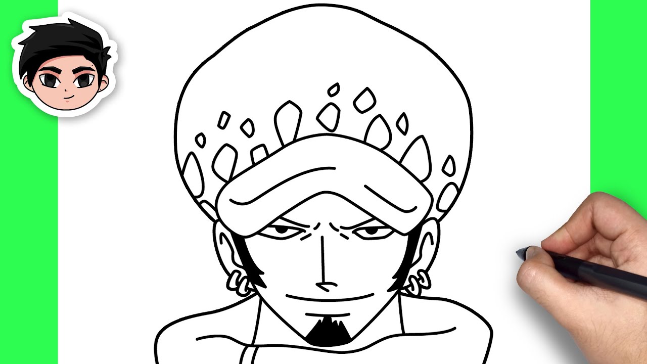 How To Draw Trafalgar Law One Piece Easy Step By Step Youtube