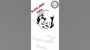 Dr.A.P.J Abdul Kalam || sketch 💡#abdulkalam #kalam #india #shorts ©