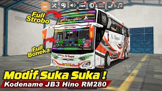 Rilis❗Kodename Jb3 Hino RM280 Full Acc Full Strobo 😱 BUSSID V4.2