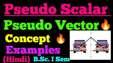 pseudo scalar and pseudo vector