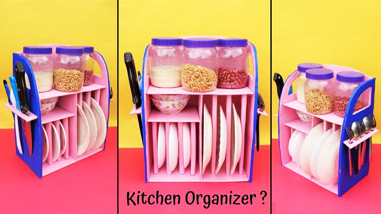 DIY Kitchen Organizer/Best out of waste/Smart Storage saving Kitchen