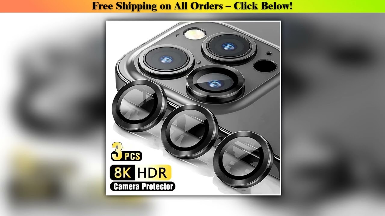 3Pcs Camera Lens Glass Protector For iPhone 11 12 13 14 15 16 Pro Max 12 13 Mini Protective Glass F