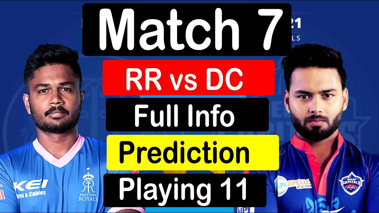 RR vs DC Match 7 |  IPL 2021 15 April |  Today Match | Prediction | Head to Head | Playing 11