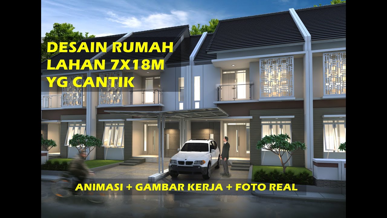 desain-rumah-modern-2-lt-lahan-7x18m-youtube