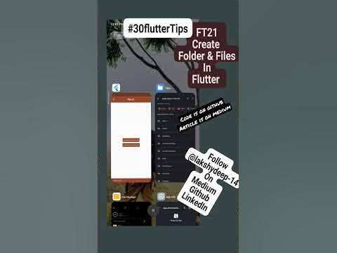 FT21 Create Folder & files In Flutter | #create #folder #flutter # ...
