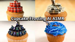 AI Cupcakes - Coke Cans, Arcades Machines, Lightning Icing 🍰 | Satisfying Fantasy Cupcake AI ASMR