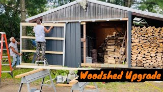 Woodshed Upgrade  Adding a Sliding Door