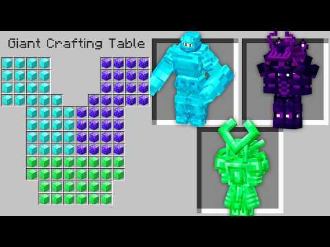 I Can CREATE GIANT ARMOR with EVERY BLOCK in Minecraft!