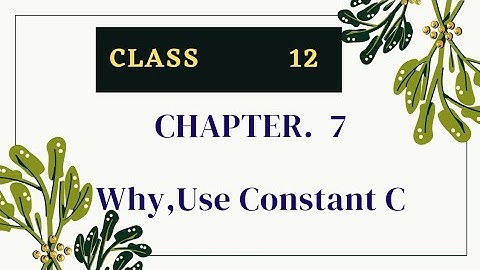 Why, We Use Constant "C " in Integration .