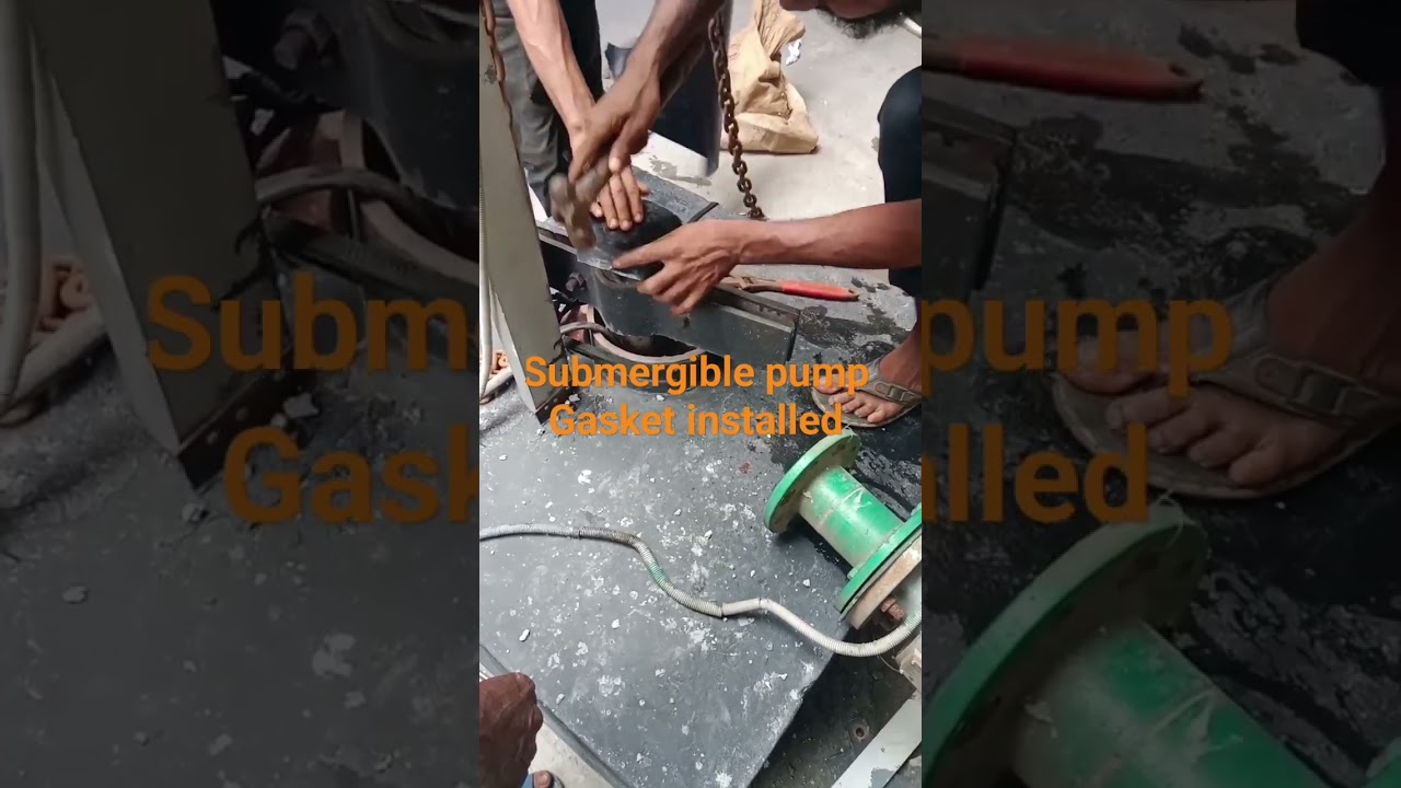 Submergible pump motor gasket installed 