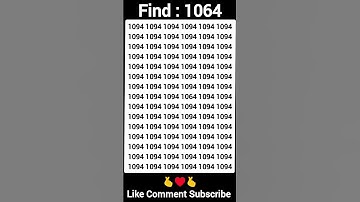 Can You Spot The Number 1064 #youtubeshorts #shortsfeed #shorts #puzzle